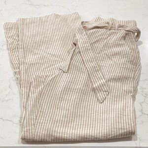 Elastic waist, front tie, light -weight pants